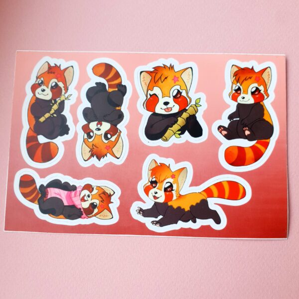 Matte Vinyl Stickersheet - Red Panda