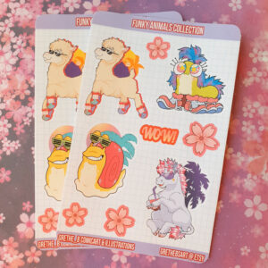 Journal stickers - funky cool animals