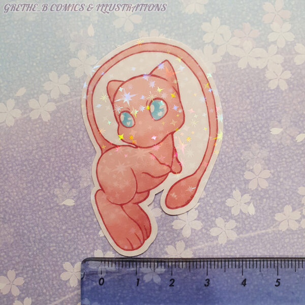 Holographic Meuw star laminated sticker (Variant Options)