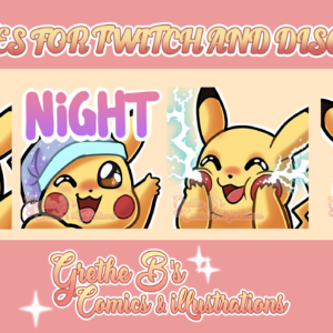 Emote pack - Pikachu (4 Emotes)