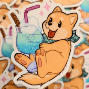 Matte Vinyl Sticker - Drink doggo