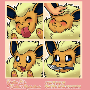 Emote pack - Shiny Flareon (4 Emotes)
