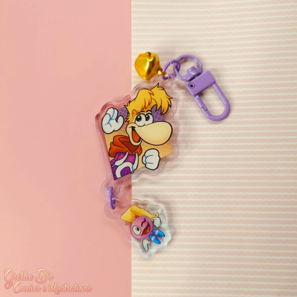 Double-sided-Linked acrylic keychain - Ray Man