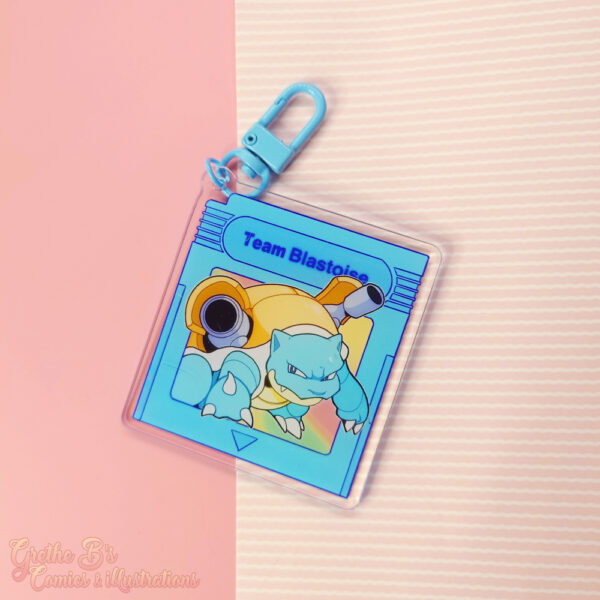 Double-sided acrylic keychain - Team Blue