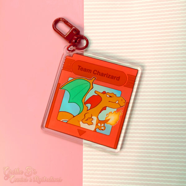 Double-sided acrylic keychain - Team Red