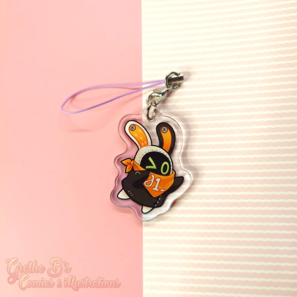 Double-sided acrylic Charm - Bunny helper