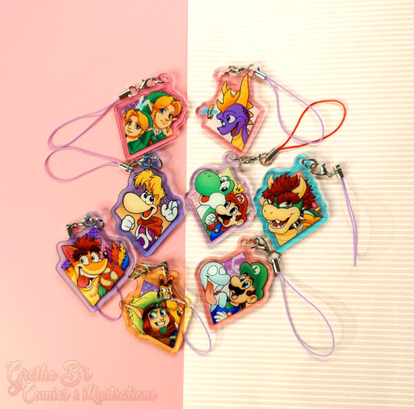 Blind Bag: Double-sided acrylic Charm - Gamer Buddies - Image 2