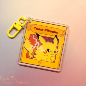 Double-sided acrylic keychain - Team Yellow
