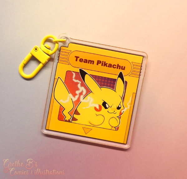Double-sided acrylic keychain - Team Yellow