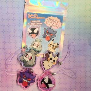 A pack with one random phone charm out of 4 different designs.