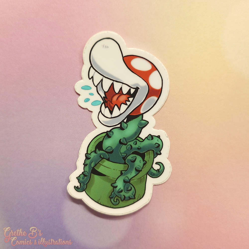 Matte Vinyl Sticker - Chomper plant