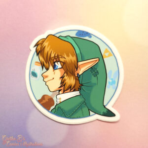Matte Vinyl Sticker - Green elf boy