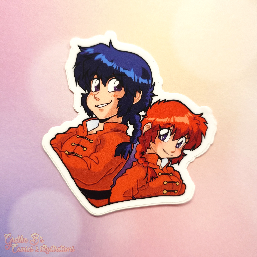 Matte Vinyl Sticker - Transformed girl and boy