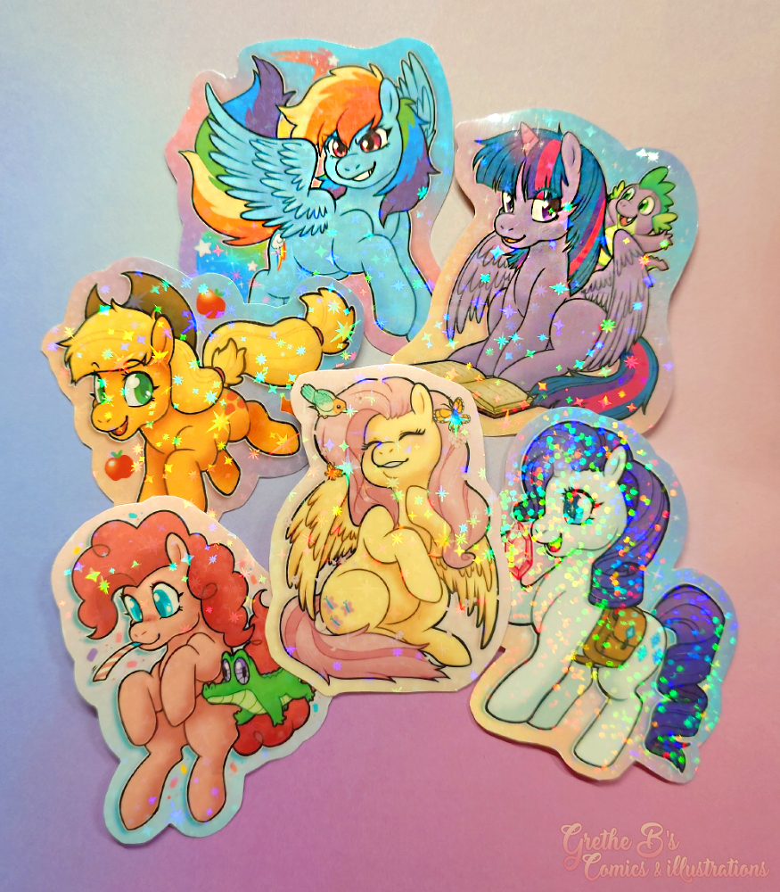 Holo Laminated Sticker - Mane 6