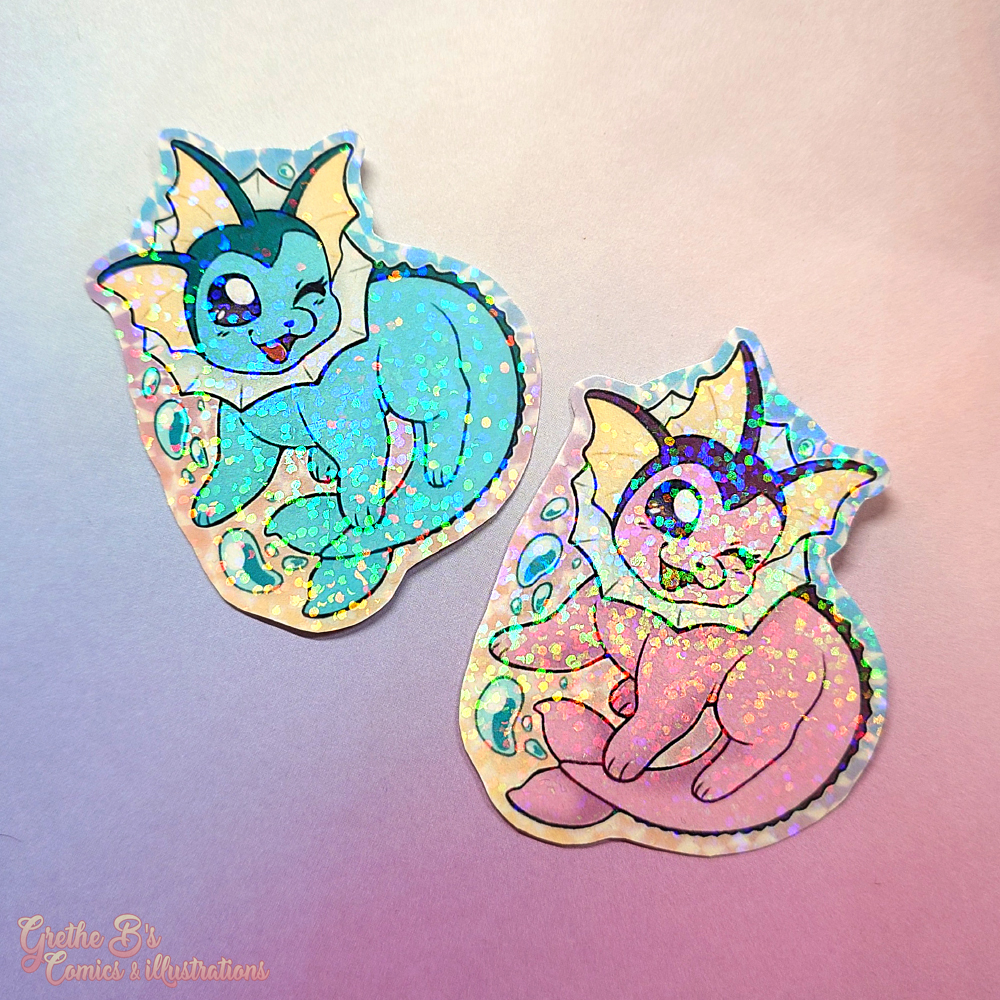 Holo Laminated Sticker - eeveelution gang
