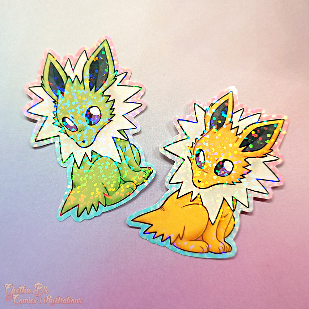 Holo Laminated Sticker - eeveelution gang