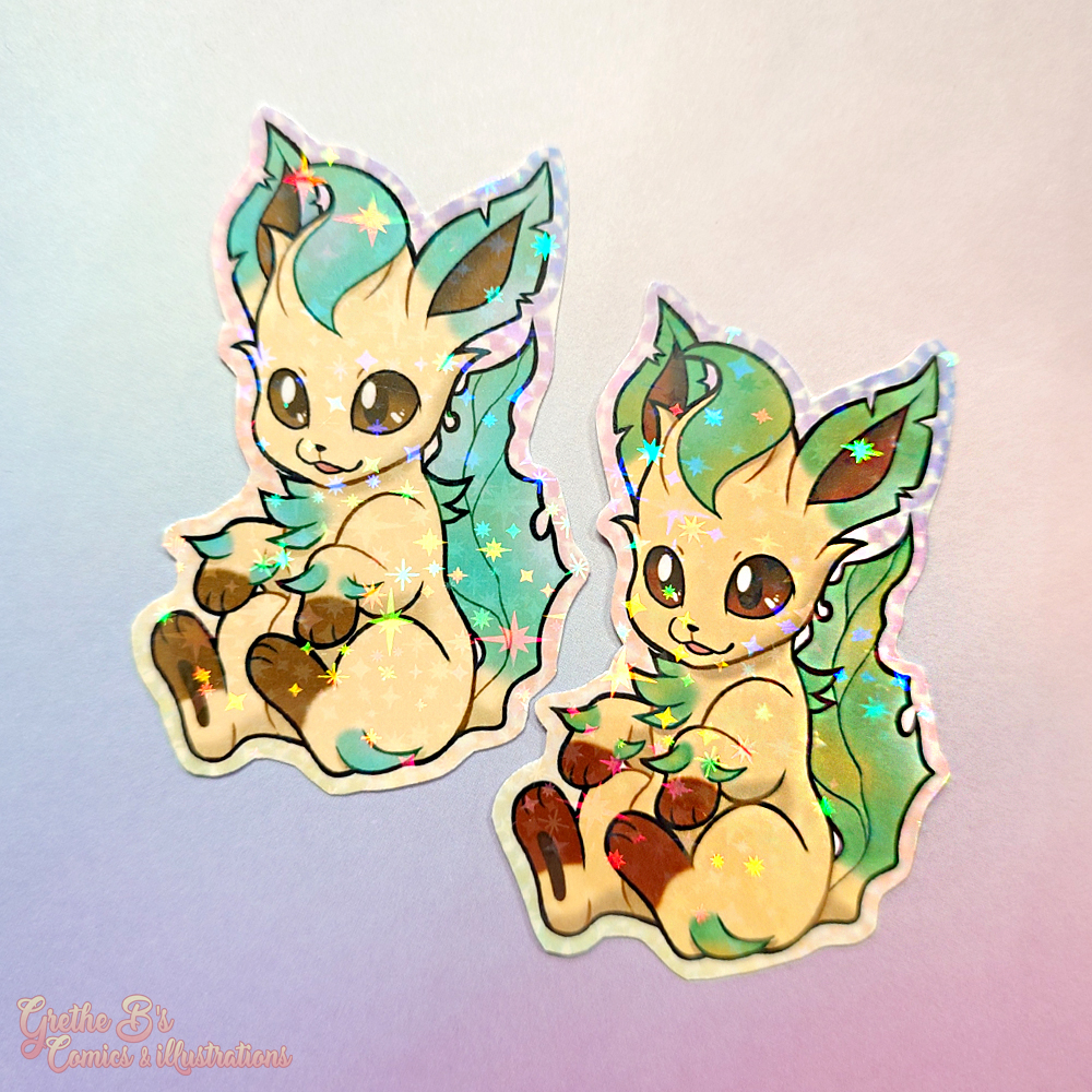 Holo Laminated Sticker - eeveelution gang