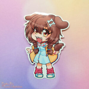 Laminated Glossy Sticker - Korone (Fanmerch)