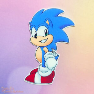 Laminated Glossy Sticker - Blue hedgehog