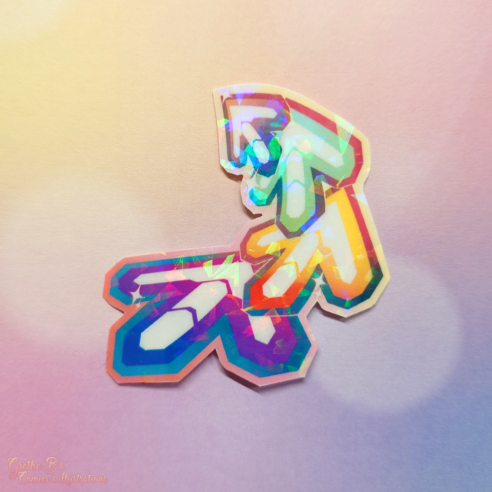 Holo Laminated Sticker - Dance move Arrows