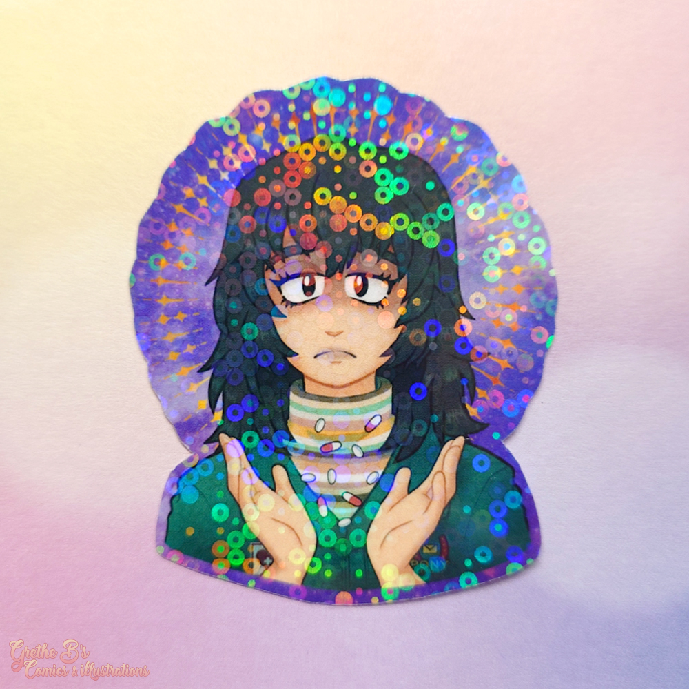 Holo Laminated Sticker - Space Medic