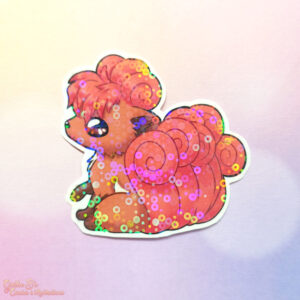 Holo Laminated Sticker - Fire fox