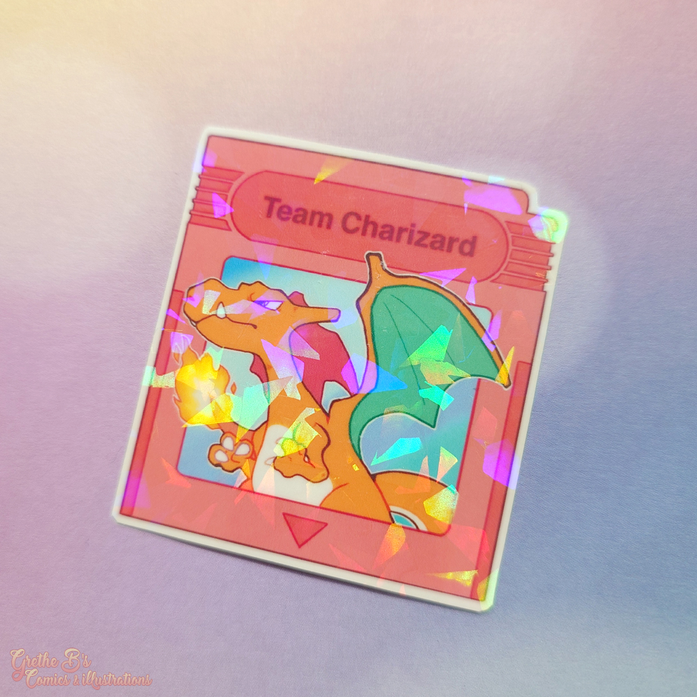 Holo Laminated Sticker - Team Red