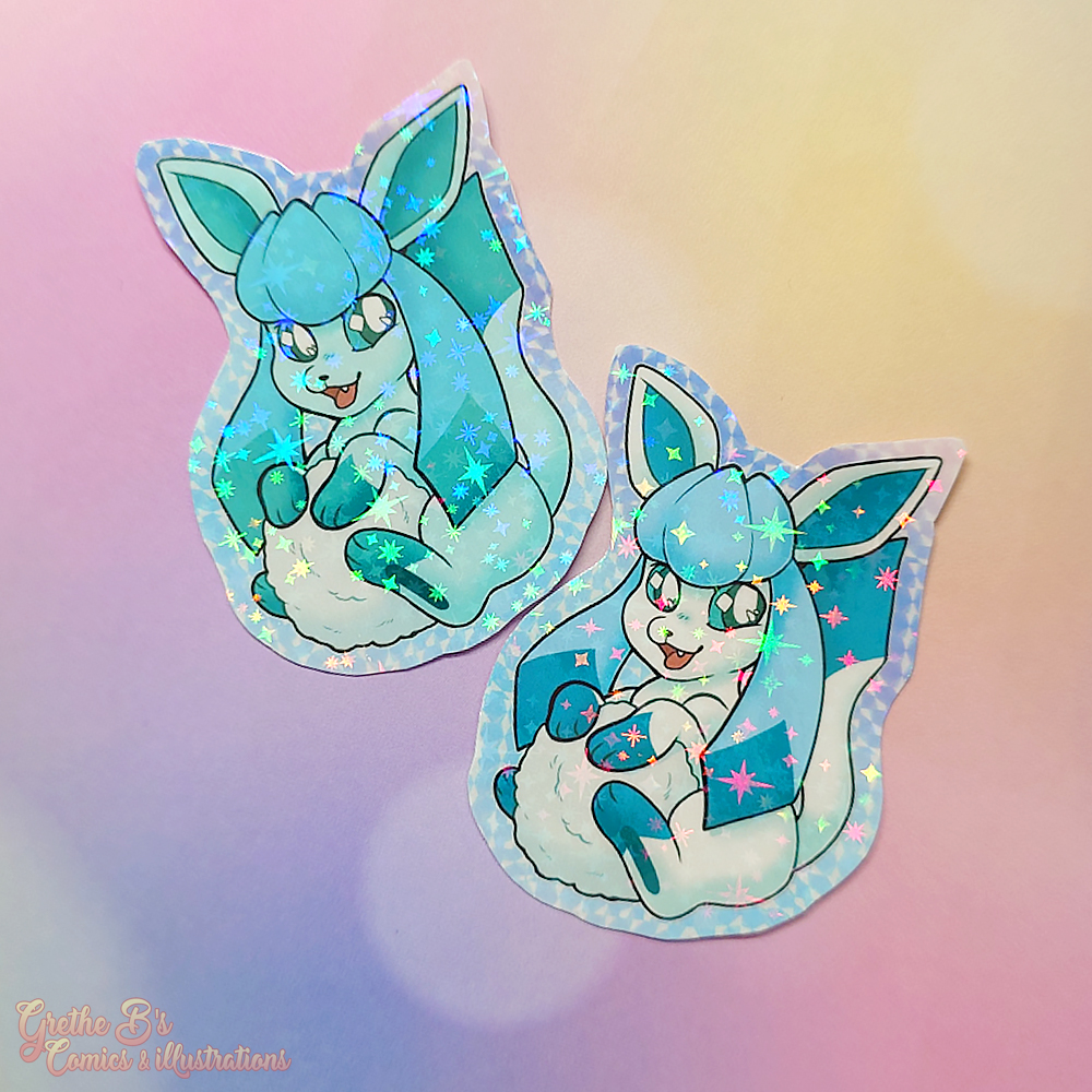 Holo Laminated Sticker - eeveelution gang